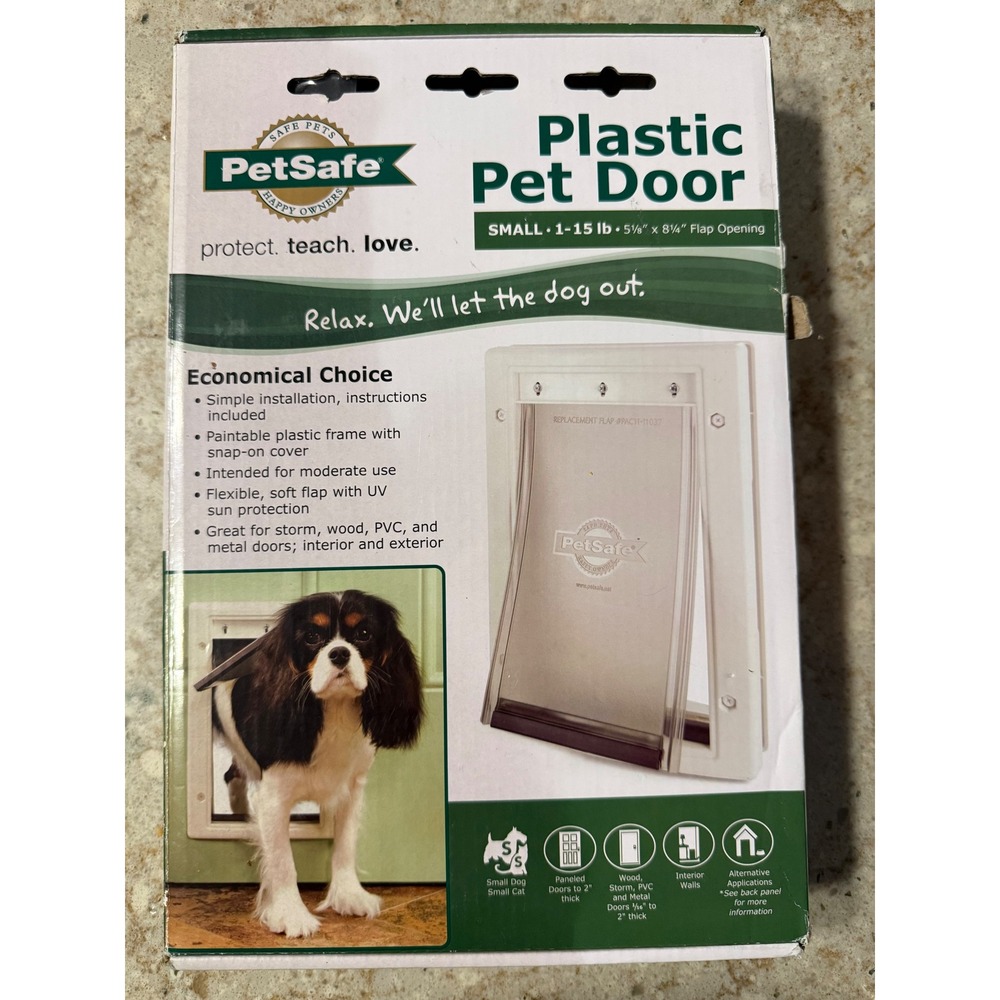 PetSafe Plastic Pet Door Small 1-15 lb White PPA00-10958 New